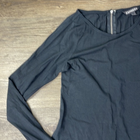 Express Women’s Black Long Sleeve Dress with Back Zipper, size XS - Picture 3 of 10